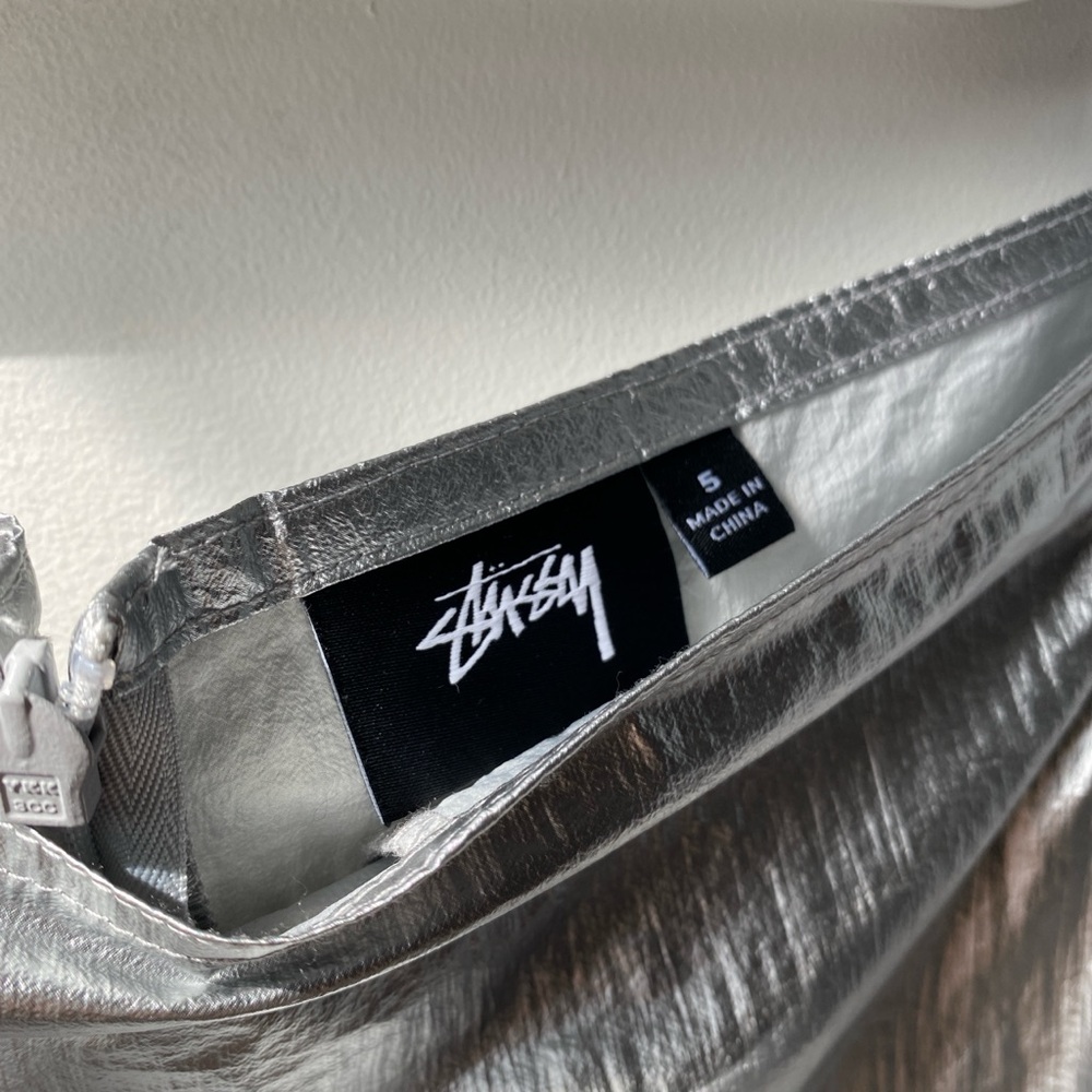 Stussy Metallic Silver A-Line Skirt - Picture 2 of 9